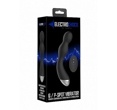 Remote Controlled E-Stim & Vibrating G/P-Spot Vibrator - Black